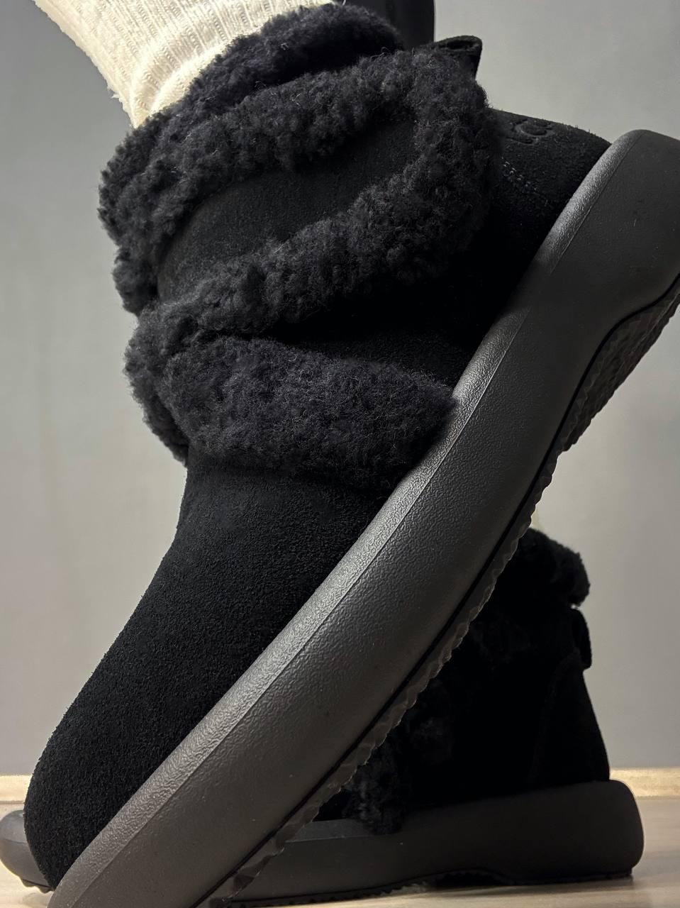 Ботинки женские Hengji 13-1 угги замшевые на меху с опушкой р. 39 Черный (5658) - фото 3 Ботинки женские Hengji 13-1 угги замшевые на меху с опушкой р. 39 Черный (5658) - фото 3
