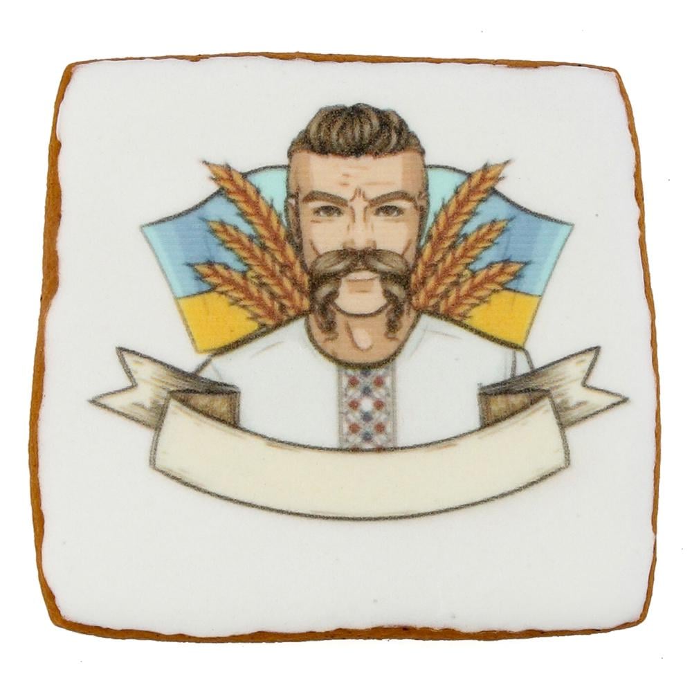 Пряник із принтом Крафт Печиво Патріотичний Козак 45 г