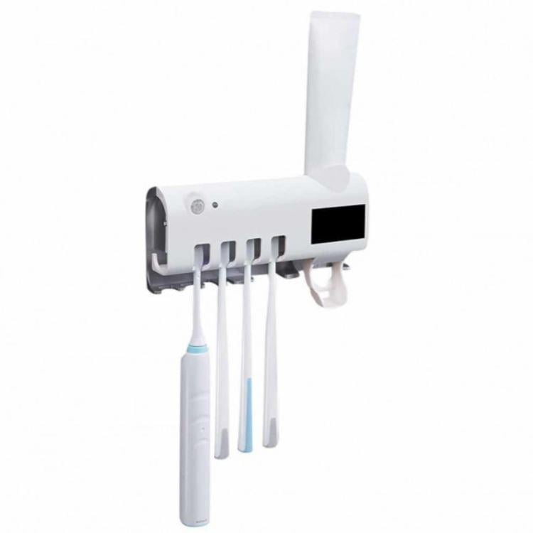 Диспенсер для зубной пасты и стерилизатор для щеток Toothbrush sterilizer WJ3 настенный Белый