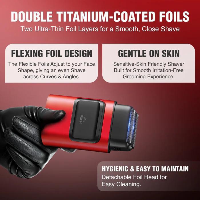 Электробритва VGR V-307 с двойным лезвием 2000 мА/ч 9000 об/мин Красный (V-307) - фото 3 Электробритва VGR V-307 с двойным лезвием 2000 мА/ч 9000 об/мин Красный (V-307) - фото 3