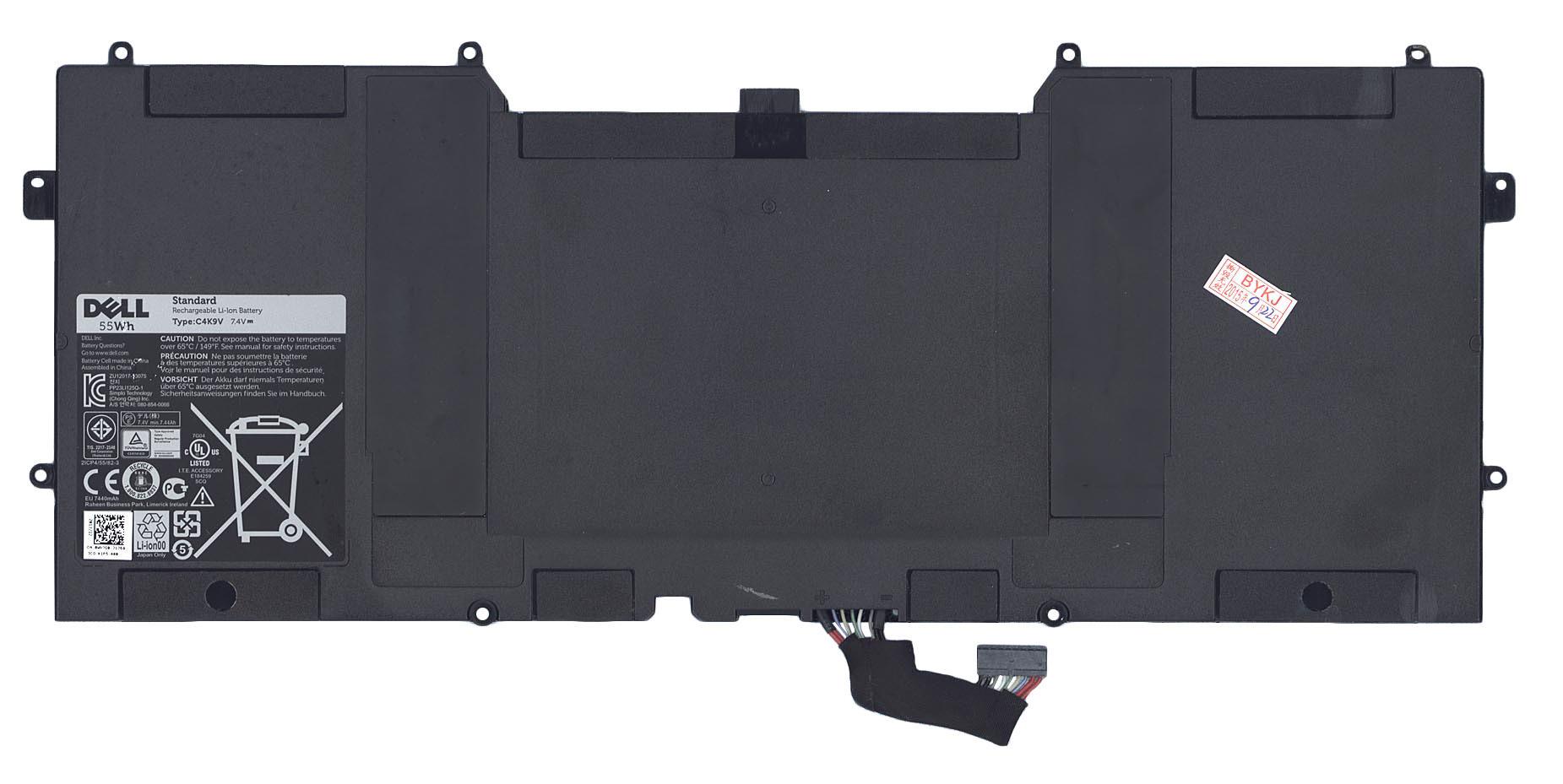 Аккумулятор для ноутбука Dell C4K9V XPS 12 7,4V 7440 mAh Black