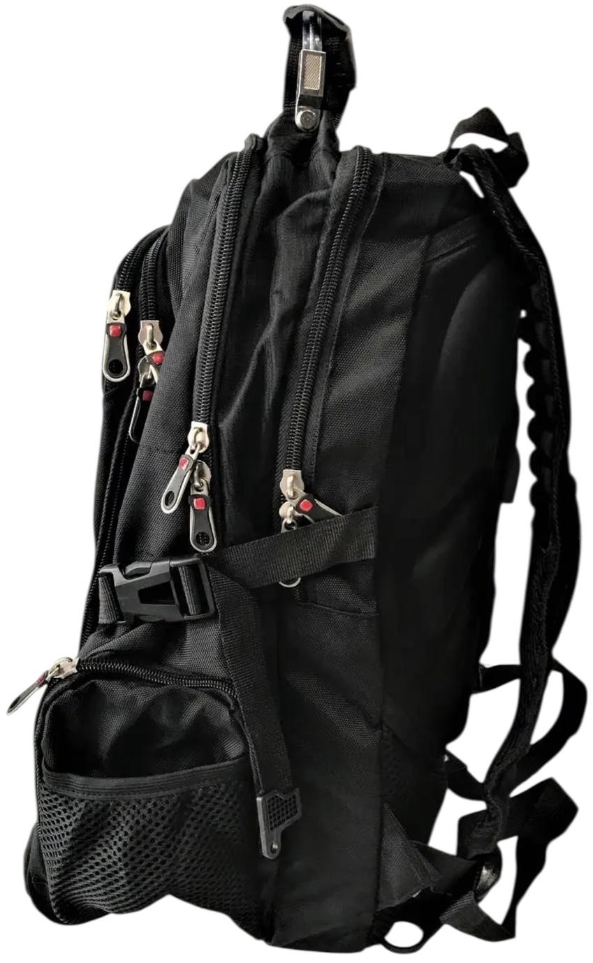 Рюкзак тканинний Victory ортопедичний з металевою ручкою/дощовик/usb шнур Чорний (2002M) - фото 3 Рюкзак тканинний Victory ортопедичний з металевою ручкою/дощовик/usb шнур Чорний (2002M) - фото 3