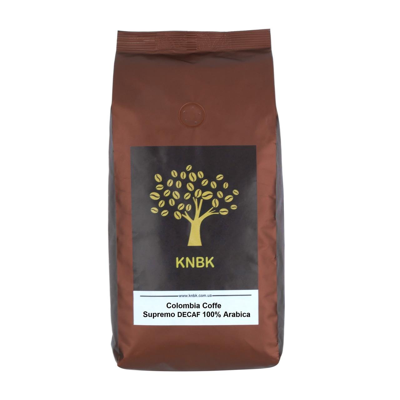 Кофе в зернах KNBK Арабика Colombia Supremo DECAF без кофеина 1 кг