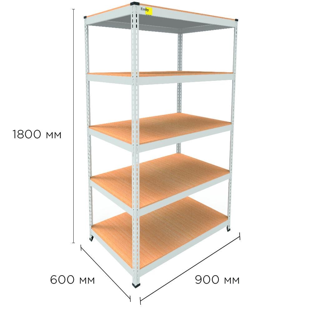Стеллаж металлический MRL-1800 900x600 Белый (1734921898) - фото 2