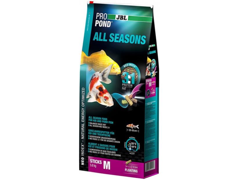 Корм всесезонный JBL ProPond All Seasons M плавающий для средних кои и других прудовых рыб 5,8 кг (TRIP58002)