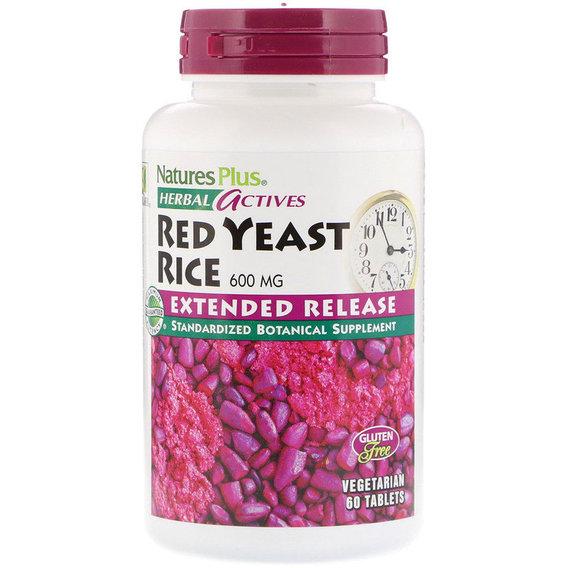 Червоний рис Nature's Plus Herbal Actives Red Yeast Rice 600 мг 60 Tabs