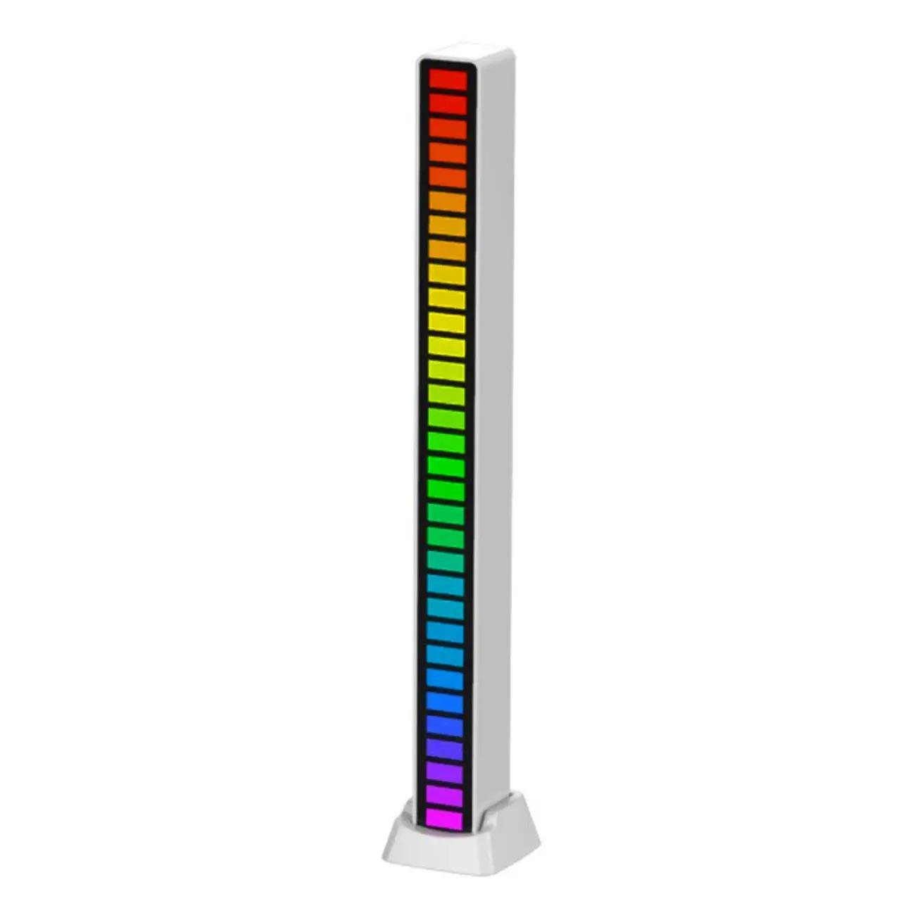 Светильник светодиодный звукоуправляемый RGB эквалайзер с аккумулятором Белый (92013902884)