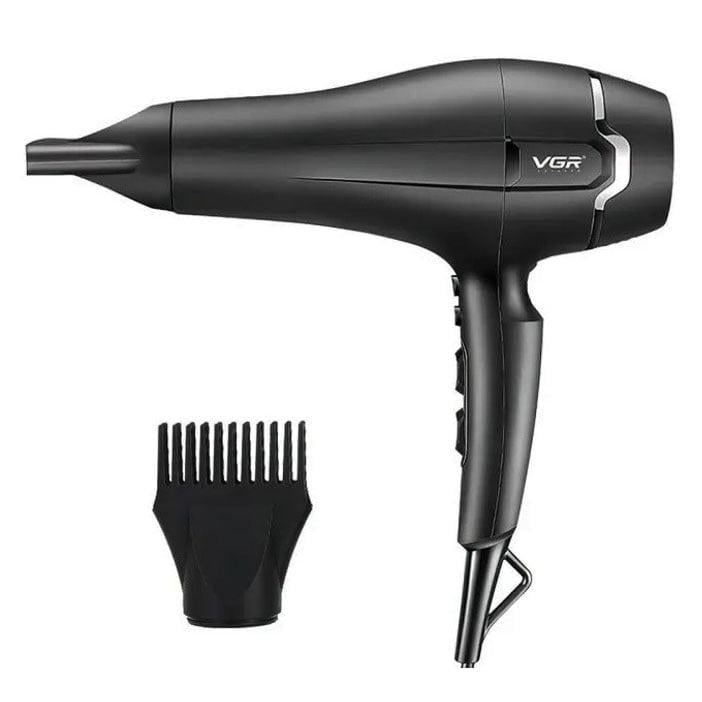 Фен для волосся VGR V-450 турбо режим 2 насадки 2400 Вт Чорний (V-450)