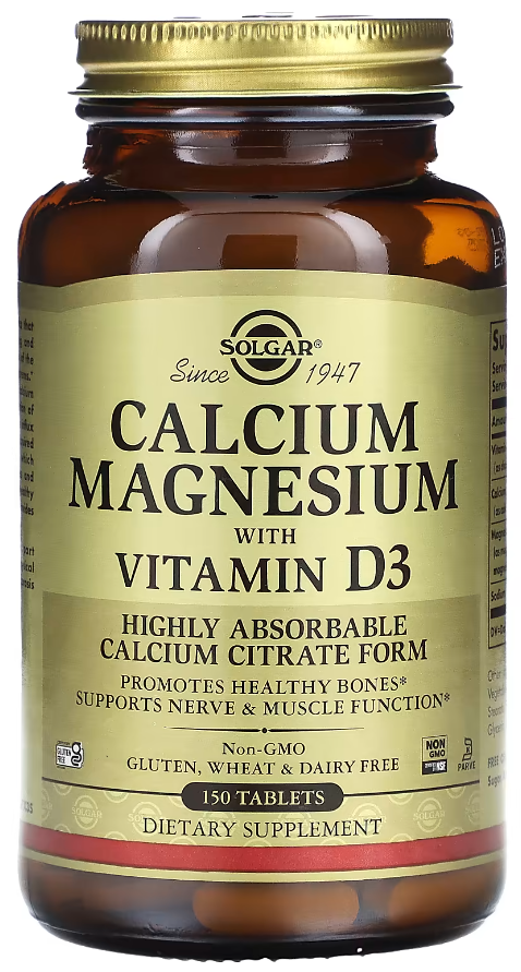 Кальций Магний Витамин Д3 Solgar Calcium Magnesium D3 150 таблеток