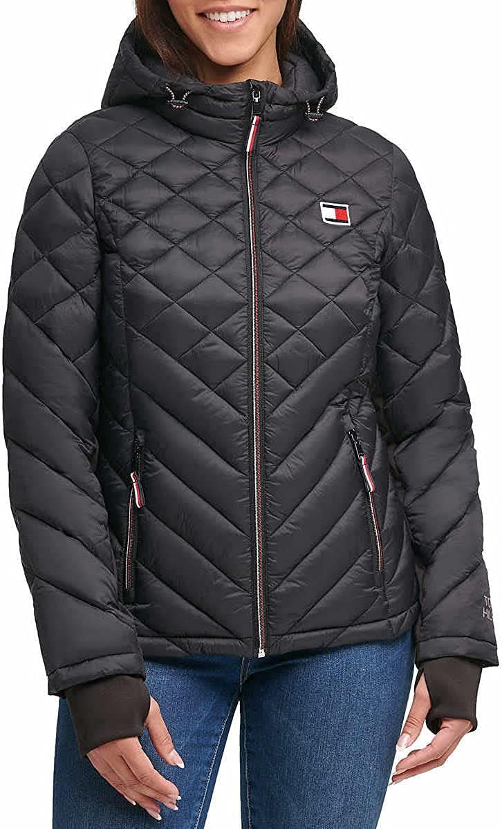 Куртка женская Tommy Hilfiger Womens Packable Hooded Puffer Jacket 1506135 M Black
