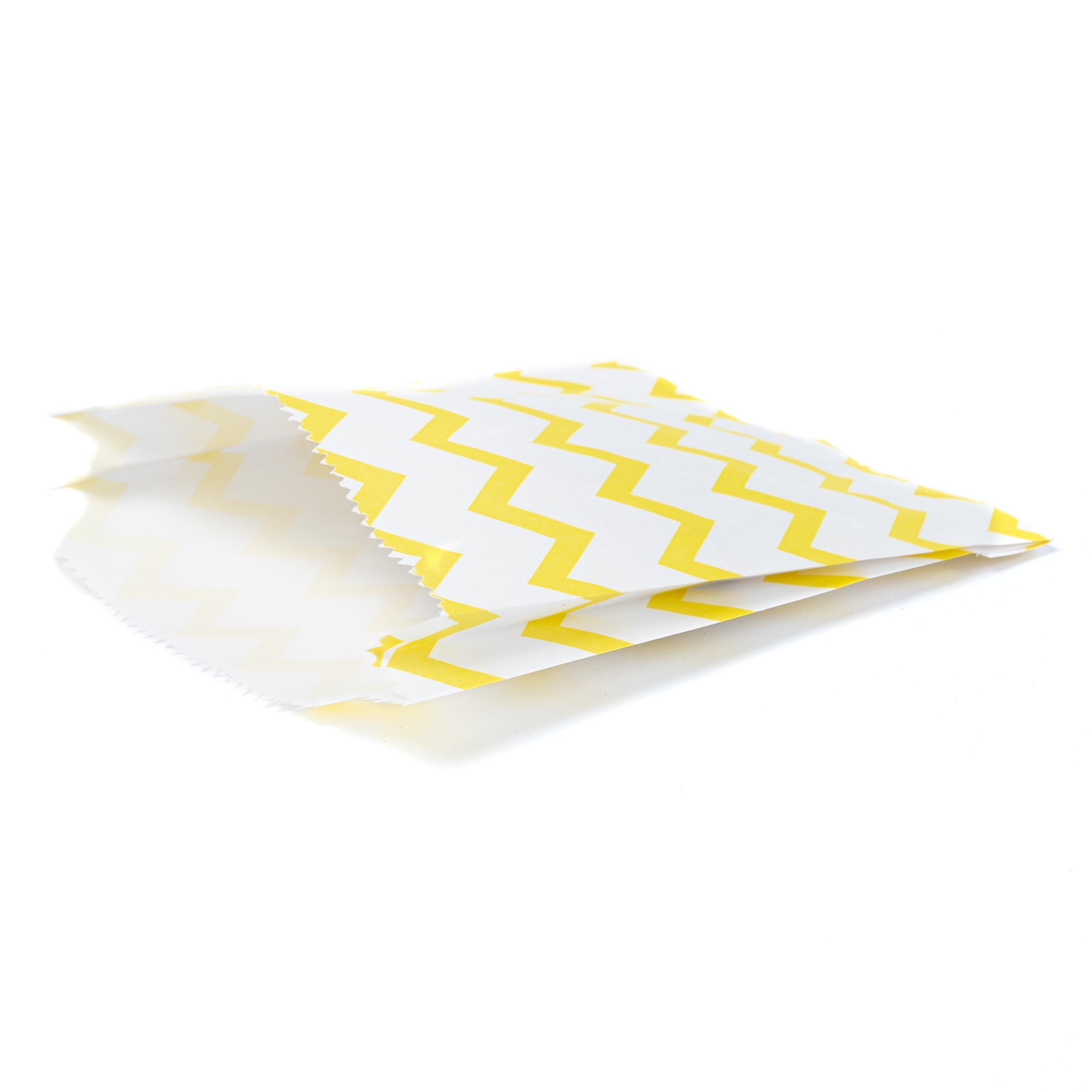 Пакет бумажный подарочный саше Eko-kraft 170х30х230 мм 100 шт. с желтыми зигзагами Белый - фото 2 Пакет бумажный подарочный саше Eko-kraft 170х30х230 мм 100 шт. с желтыми зигзагами Белый - фото 2