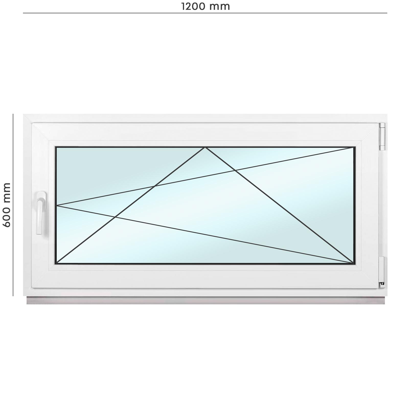 Вікно металопластикове Framex поворотно-відкидне з правим відкриттям 1200х600 мм Білий - фото 2