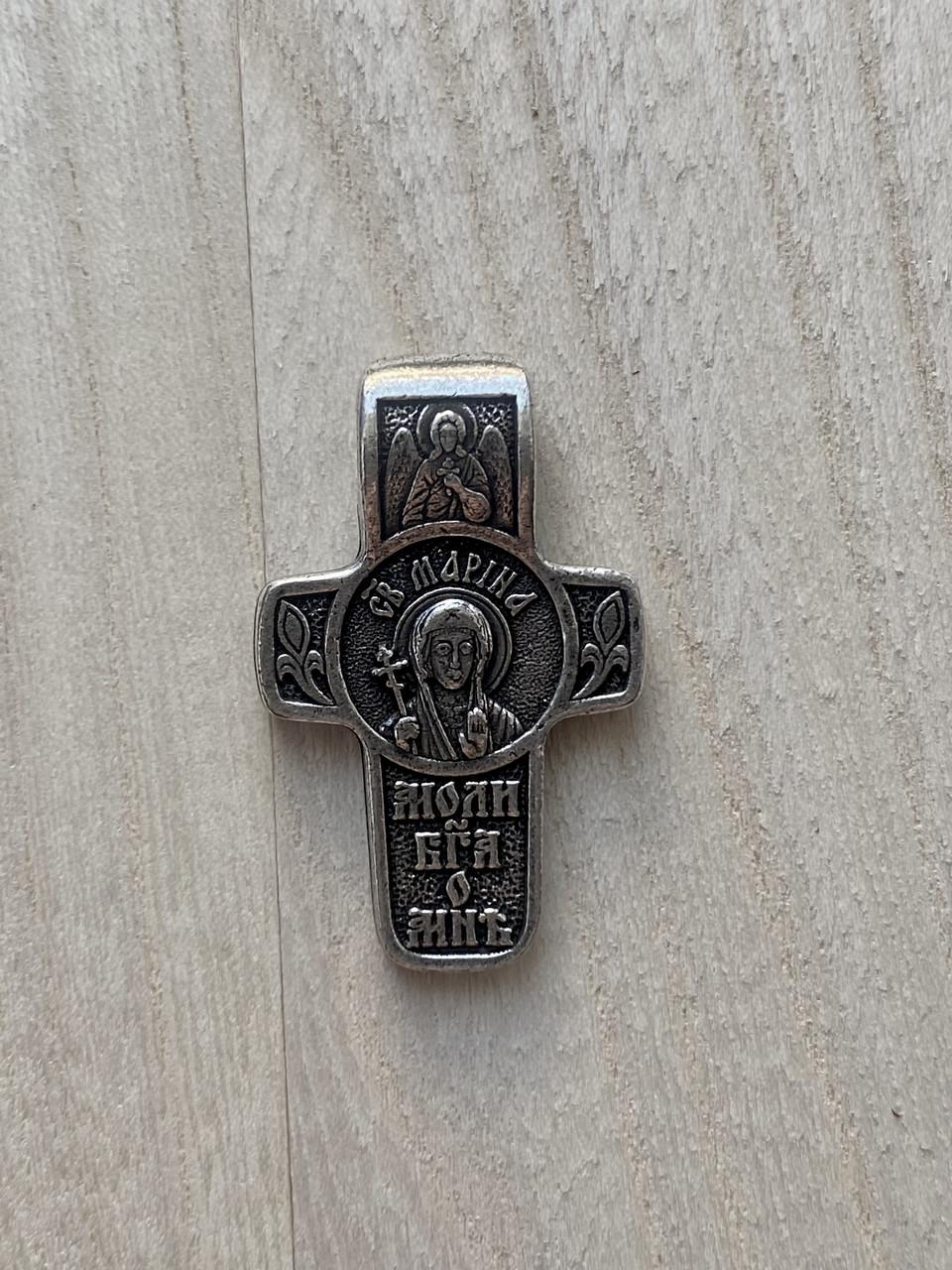 Подвес именный нательный крест Марина