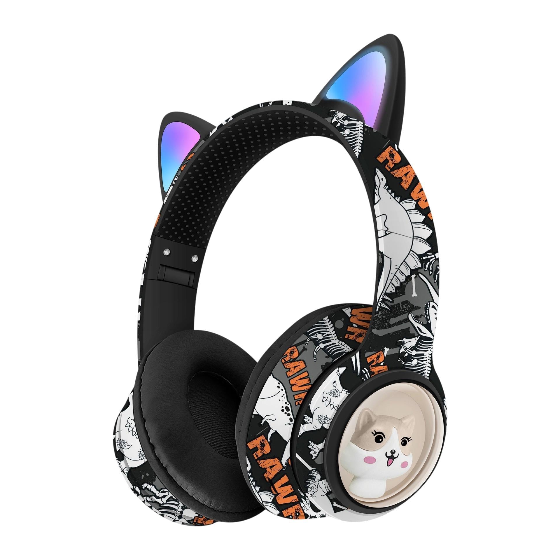 Наушники беспроводные с микрофоном Graffity Cat-37 Bluetooth RGB Кошачьи ушки Mix (35048021)