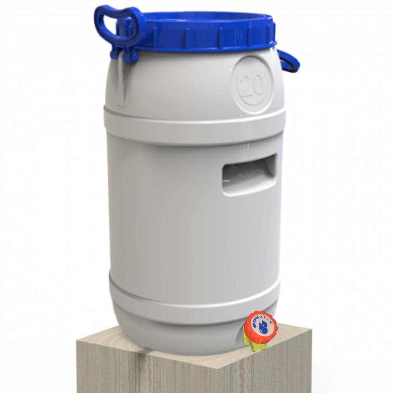 Бидон пищевой Евро Пласт ручки с вентильным краном 20 л (249723) - фото 2