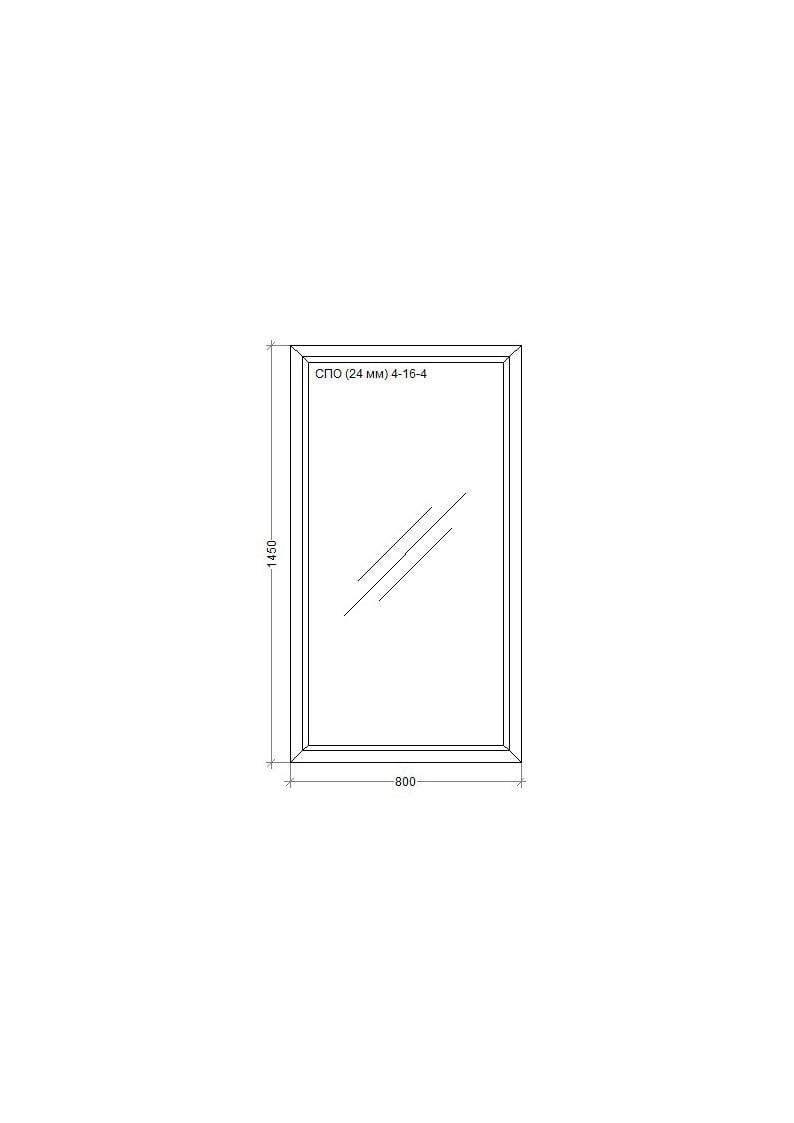Окно металлопластиковое WDS Miroplast глухое 800х1450 мм (M.0.24.80.145) - фото 2 Окно металлопластиковое WDS Miroplast глухое 800х1450 мм (M.0.24.80.145) - фото 2