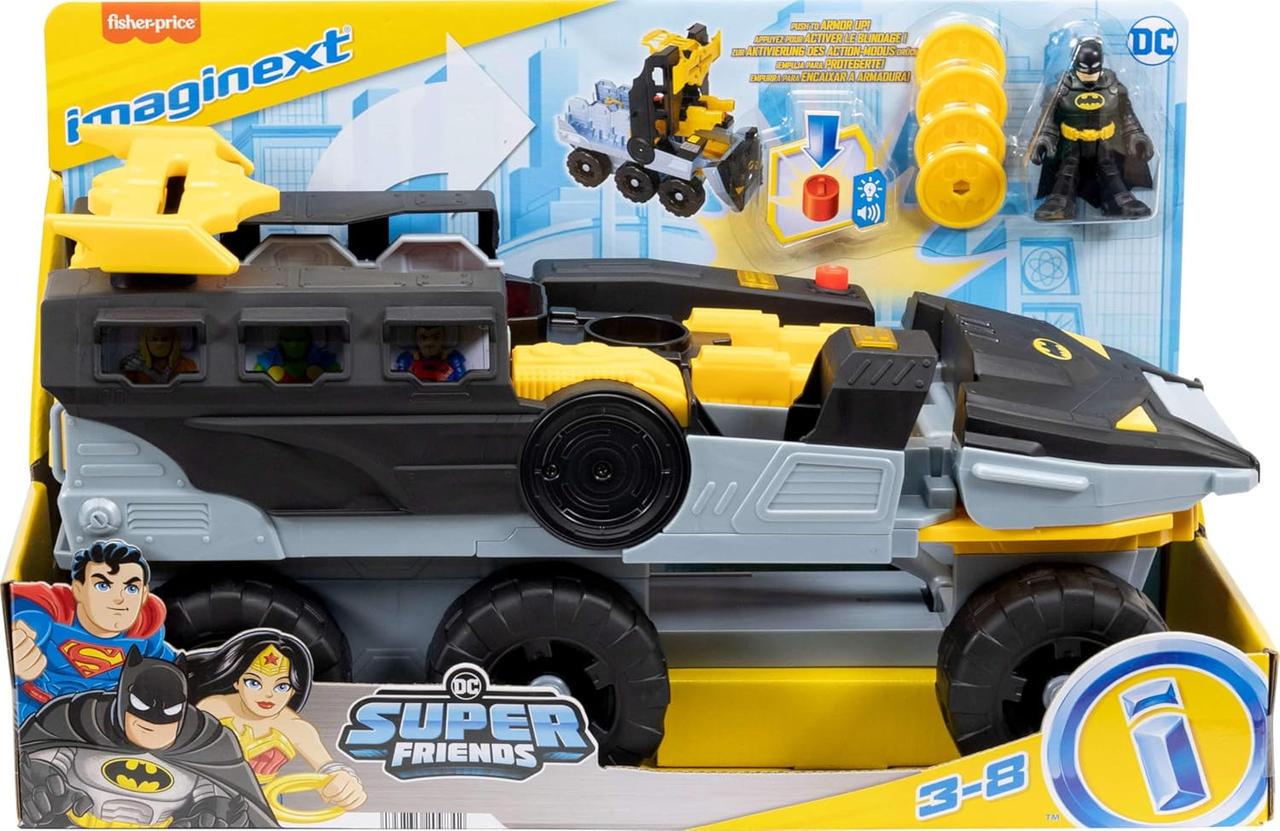 Бетмобіль-трансформер Fisher-Price Batman Transforming Bat-Tank зі світлом і звуками (JDD73)
