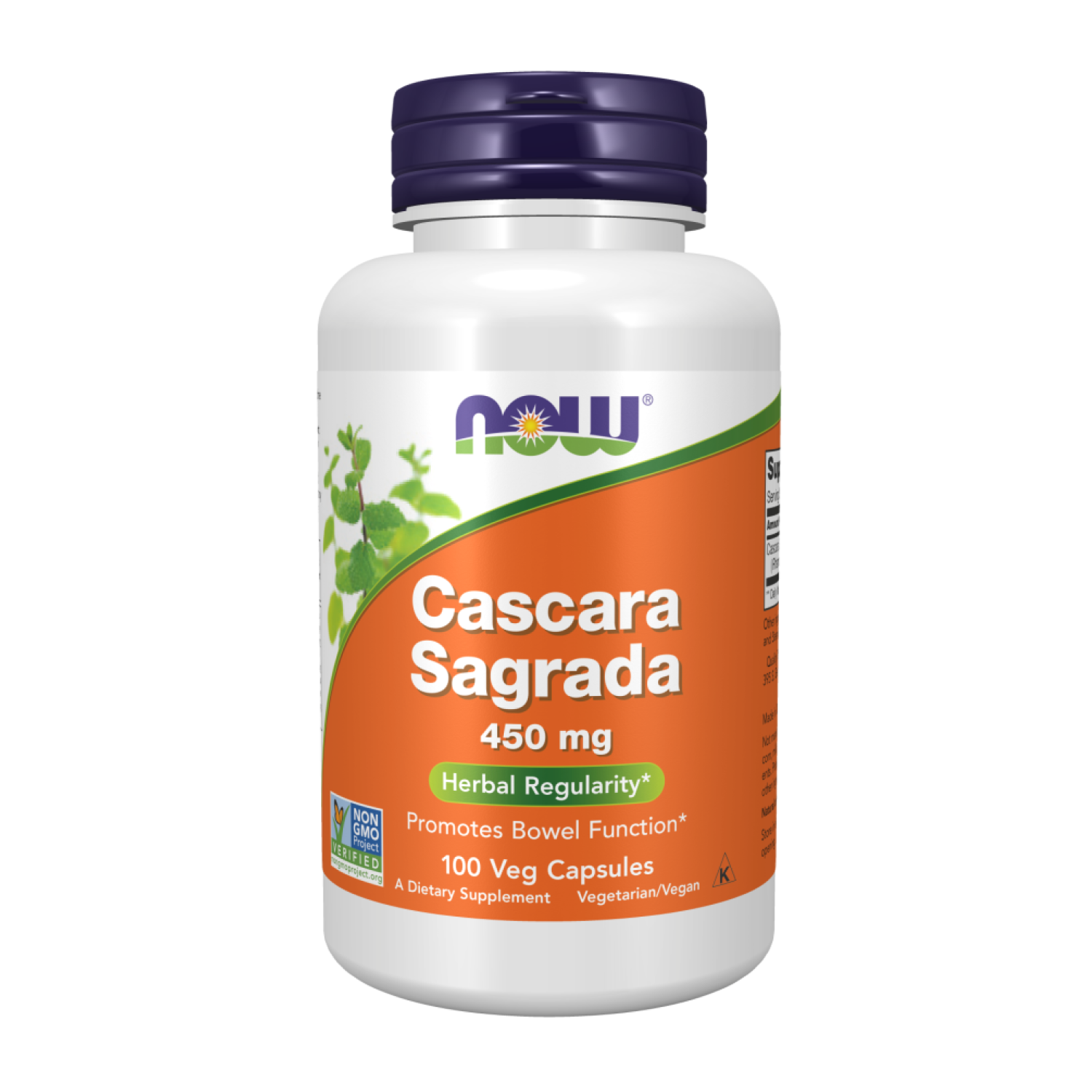 Диетическая добавка Now Foods Cascara Sagrada Саграда Каскара 450 мг 100 капс. (CO003459)