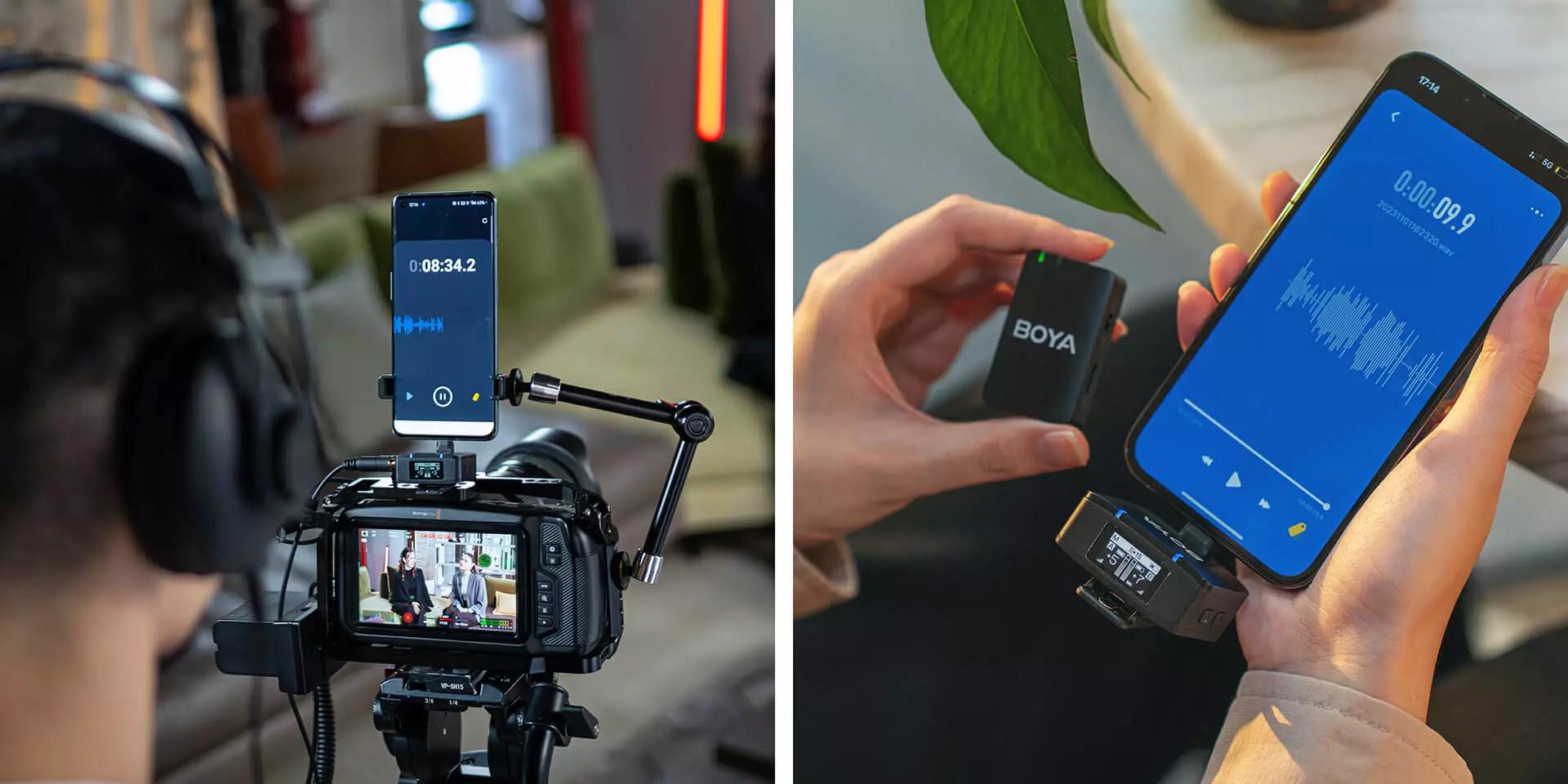 Микрофон петличный Boya Boyamic для видеокамеры/iPhone/Android с зарядным кейсом профессиональный 2 шт. (50030) - фото 17 Микрофон петличный Boya Boyamic для видеокамеры/iPhone/Android с зарядным кейсом профессиональный 2 шт. (50030) - фото 17