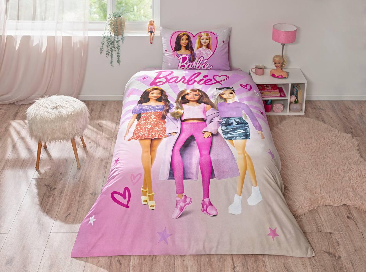 Комплект постільної білизни TAC Disney 160x220 см Barbie Shine (23359398)