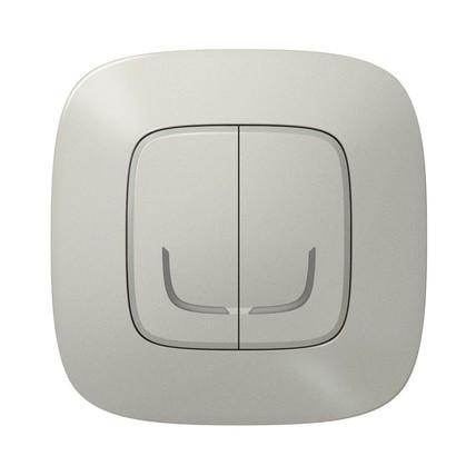 Вимикач бездротовий розумний Legrand Valena Allure with NETATMO 2-клавішний Алюмінієвий (23231149)