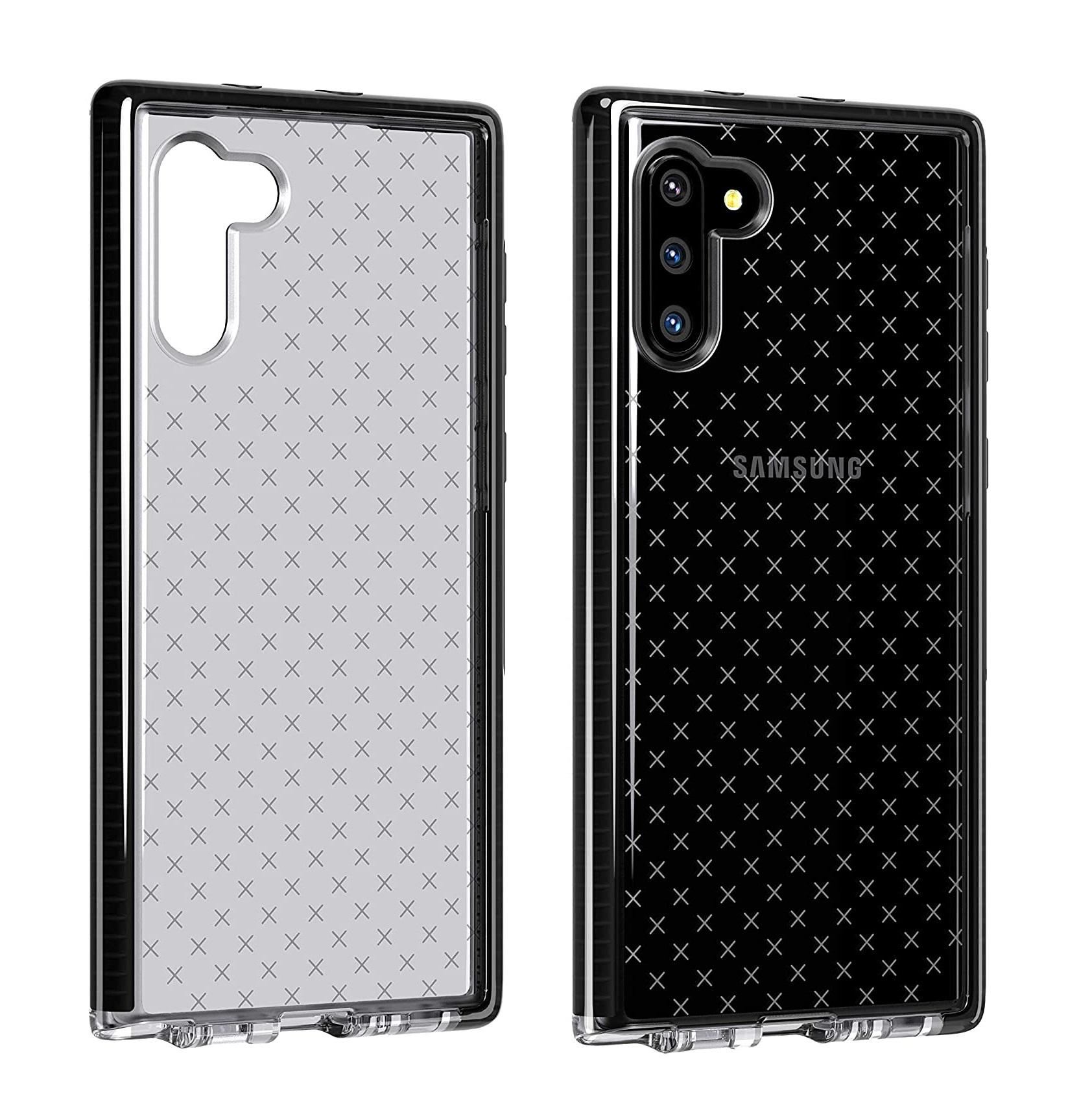 Чехол противоударный с антимикробным покрытием Tech21 Evo Check для Samsung Galaxy Note 10 Plus (6.8") Smoke Black