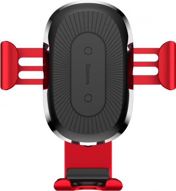 Автотримач з бездротовою зарядкою Baseus Gravity Car Mount 1,67A 10W Red (WXYL-09)