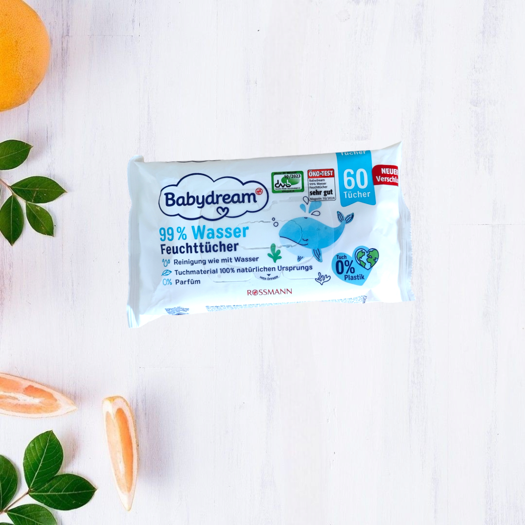 Вологі серветки Babydream 99% вода 60 шт.