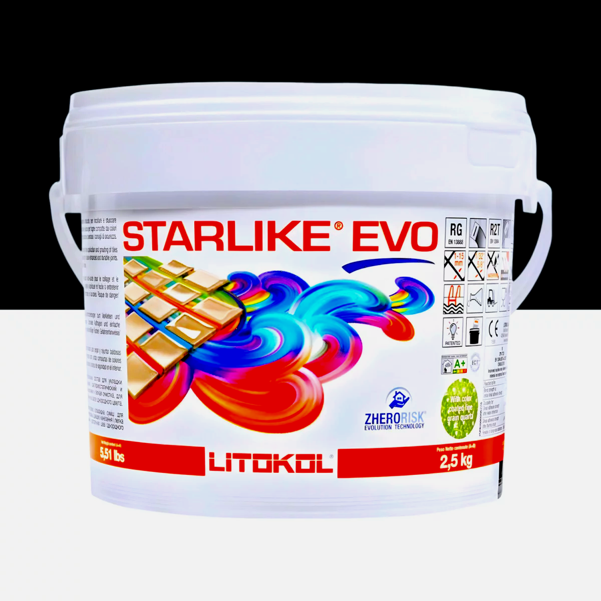 Затирка для плитки Litokol Starlike EVO 145 двокомпонентна епоксидна 2,5 кг Чорний