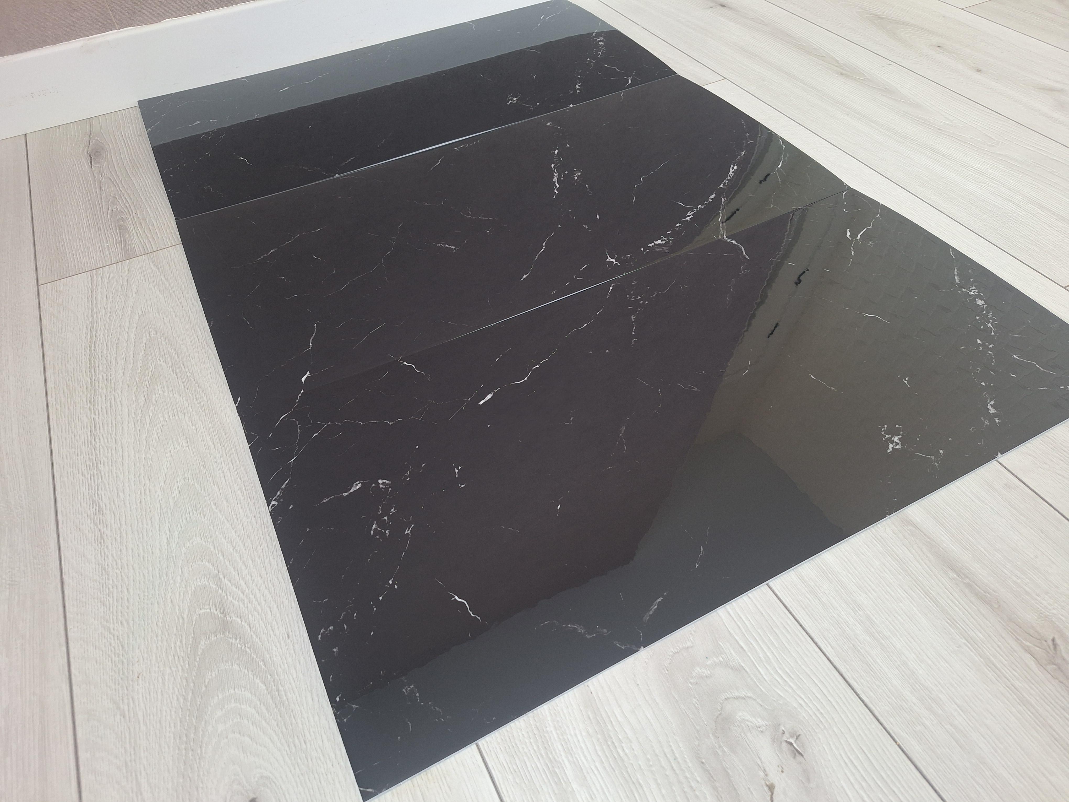 Плитка-самоклейка виниловая 600х300х2 мм Черный мрамор (F026) - фото 3
