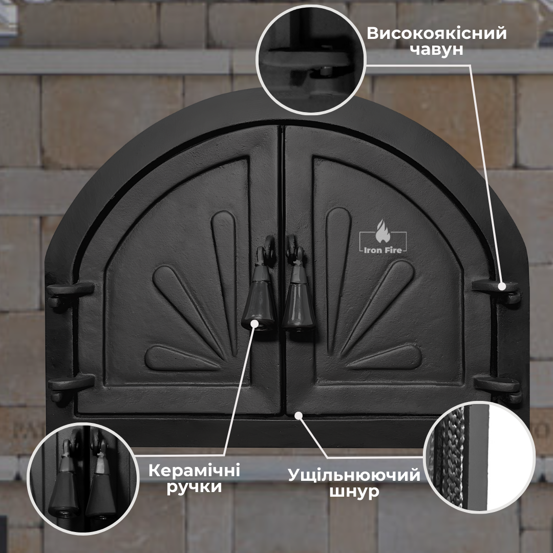 Дверцы каминные Iron Fire Adeline чугунные 550x410 мм (1264) - фото 4
