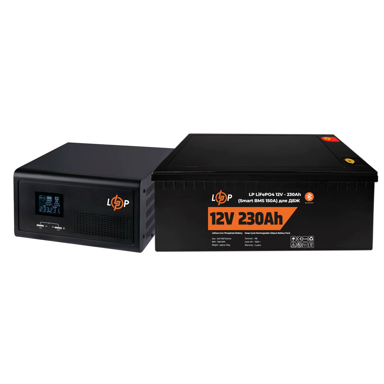 Комплект резервного питания для котла LogicPower ИБП литиевая LiFePO4 батарея UPS 1000VA АКБ LiFePO4 2944W