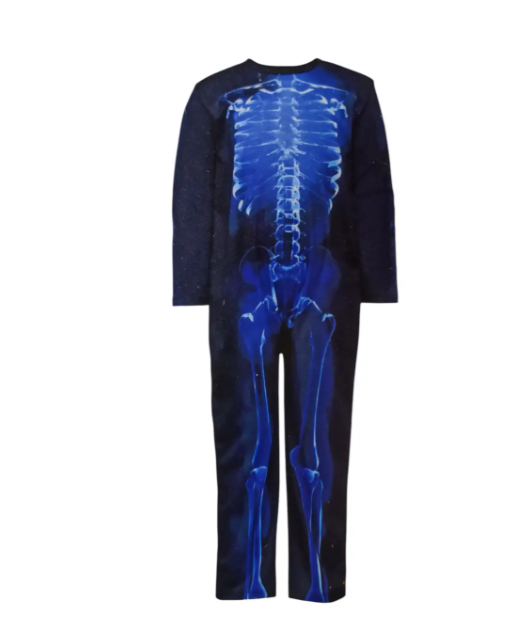 Костюм на Хэллоуин для мальчика Скелет М Черно-синий (678940-М)