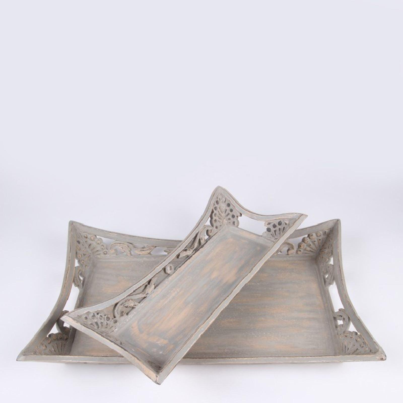 Комплект підносів різьблених з мангового дерева (26485287)