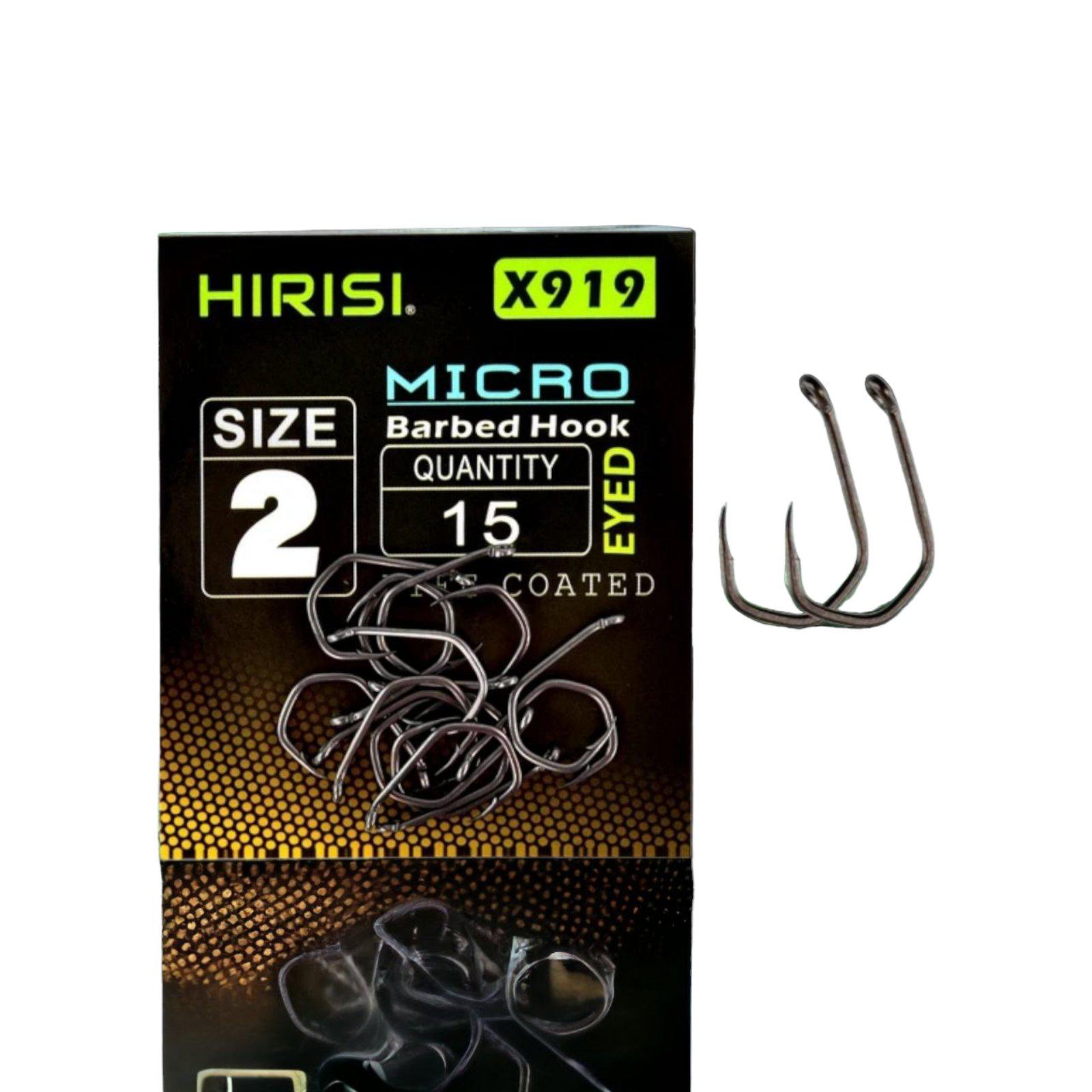 Крючки рыболовные Hirisi Micro X919 №2 15 шт. (14585870) - фото 4