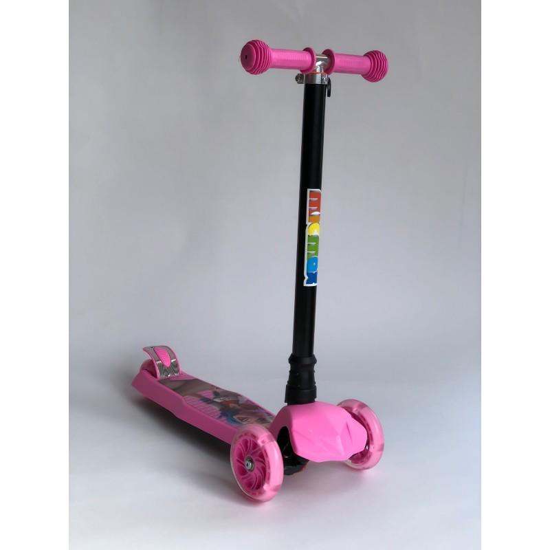 Самокат дитячий Scooter NEW з підсвічуванням коліс MG 36 Рожевий (mg36-5)