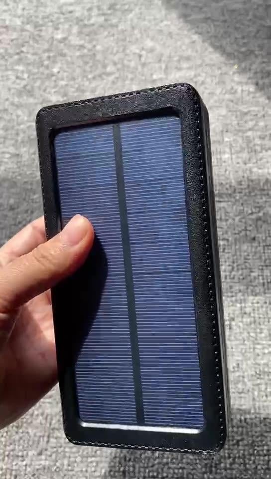 Повербанк Solar PS-900 ліхтарик із сонячною панеллю вологозахищений 30000 mAh Чорний (PS-90030) - фото 6