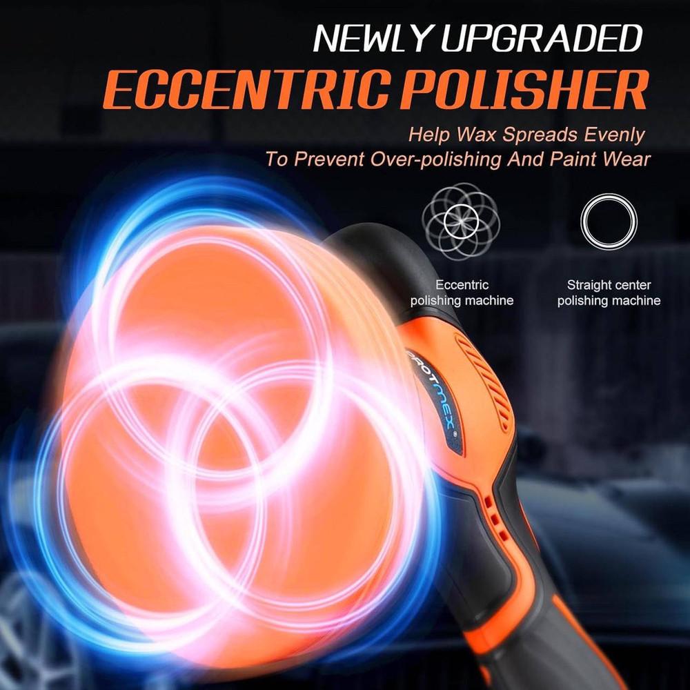 Полировка для автомобиля Protmex аккумуляторная беспроводная 2 аккумулятора 21V - фото 4 Полировка для автомобиля Protmex аккумуляторная беспроводная 2 аккумулятора 21V - фото 4