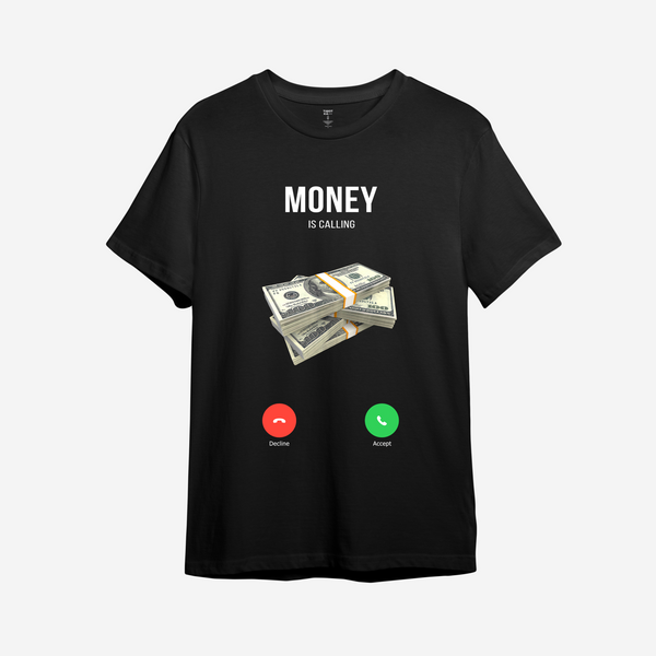 Футболка мужская JHK с принтом "Money is calling" L Черный (1098207098-7)
