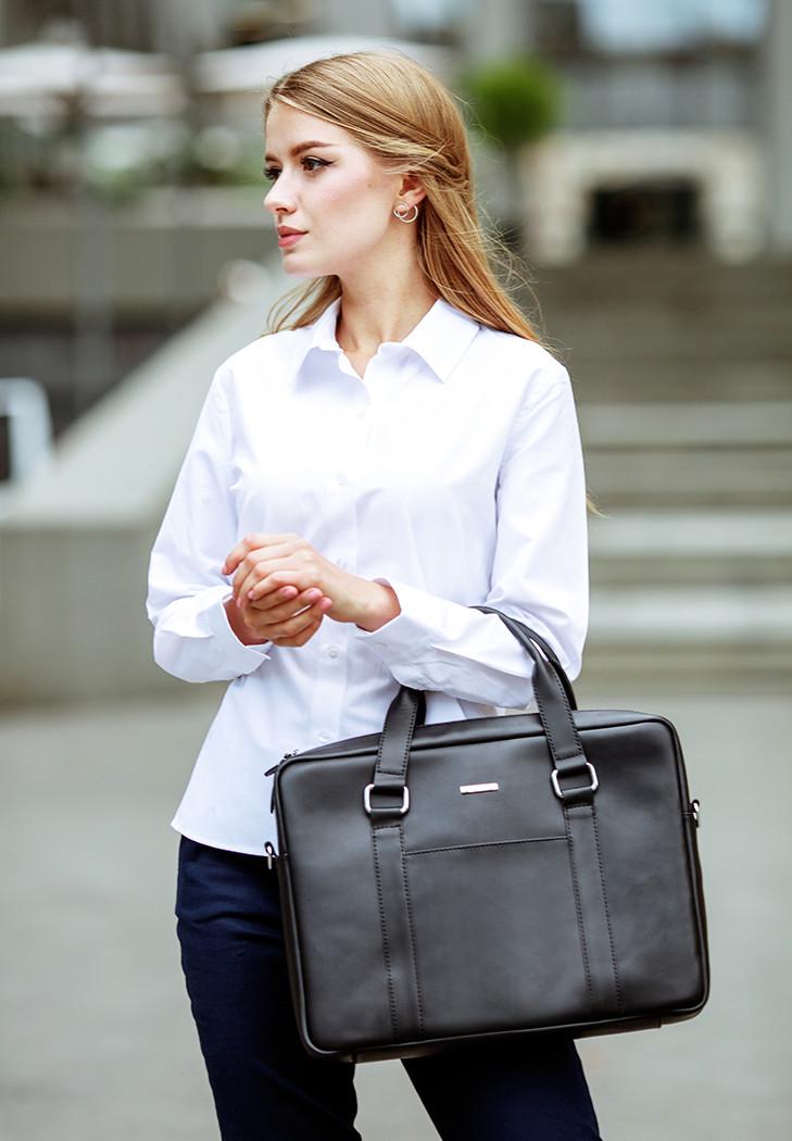 Сумка кожаная для ноутбука и для документов Черный (A-026687) - фото 9 Сумка кожаная для ноутбука и для документов Черный (A-026687) - фото 9