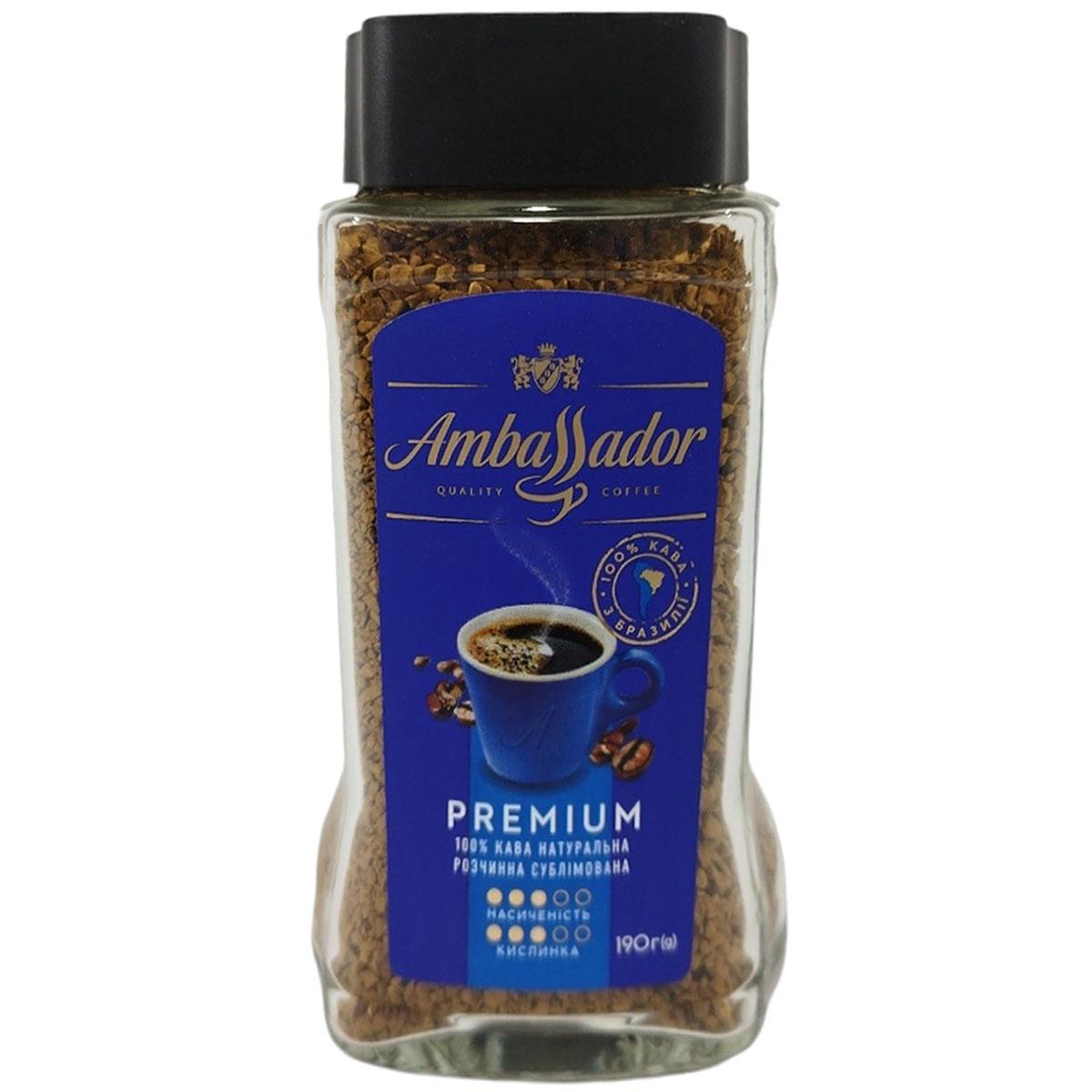 Кофе растворимый Ambassador Premium 190 г