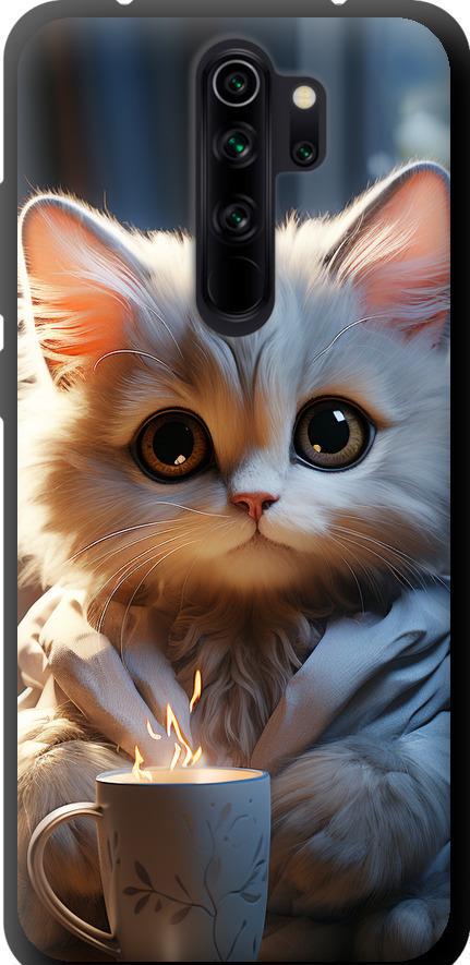 Чехол на Xiaomi Redmi Note 8 Pro White cat (5646b-1783-42517)