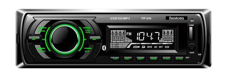 Магнітола Fantom FP-316 Black/Green