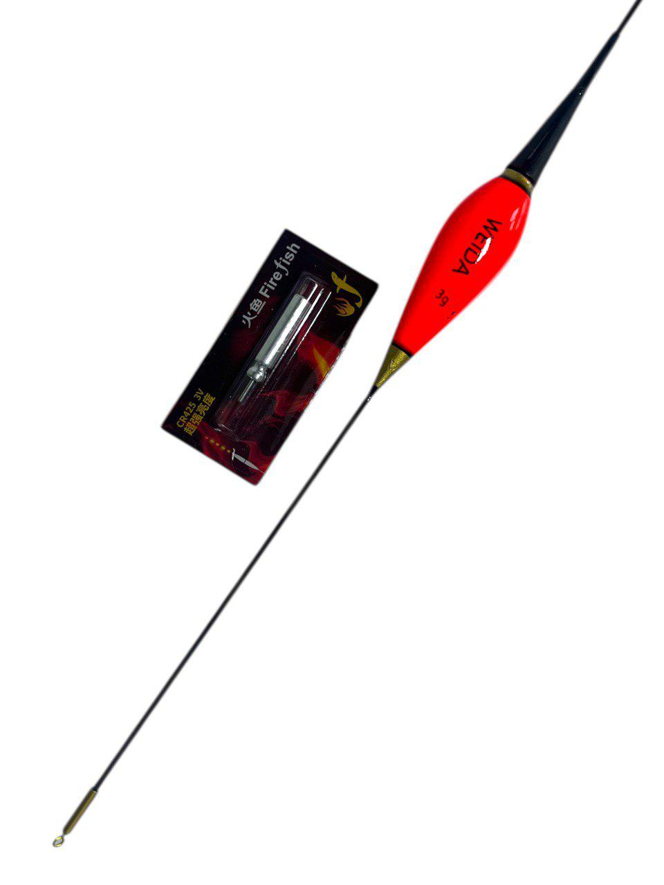 Поплавець розумний Weida LED Крапля для нічної риболовлі з індикатором 3 г Червоний (2287099013) - фото 2