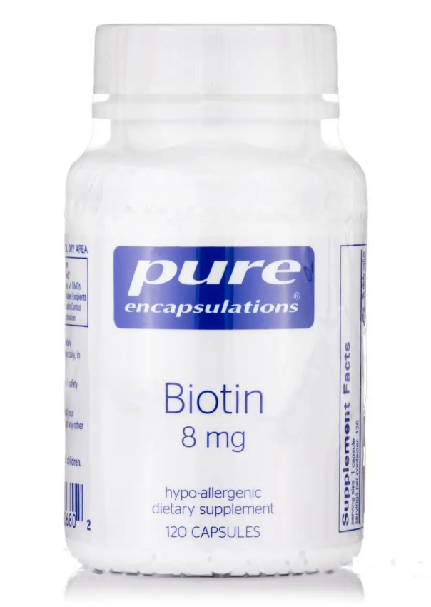 Биотин Pure Encapsulations Biotin 8 mg 120 Caps (PE-00680)