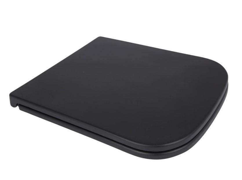 Сидения для унитаза Qtap Tern с микролифтом Slim Duroplast/Quick Release Matt Black (QT99HY2322MB)