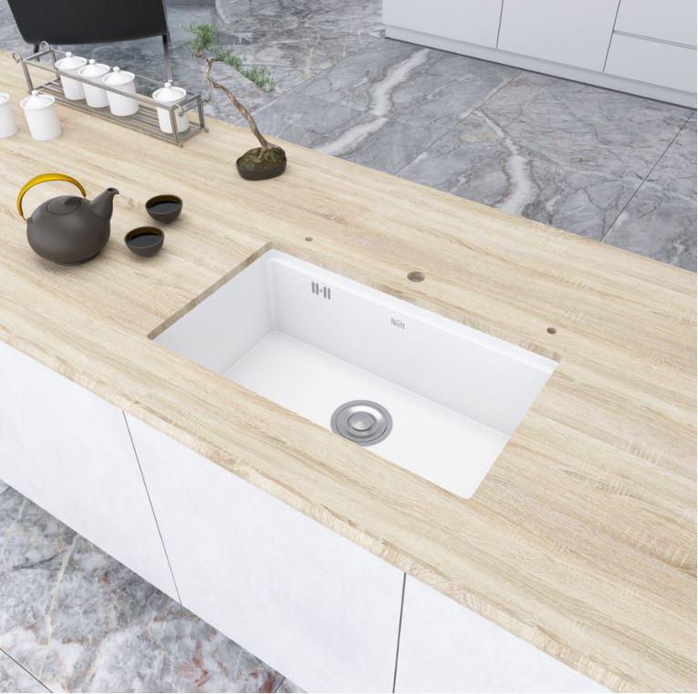 Мойка кухонная Nett NW-7042 под столешницу 1 мм из нержавеющей стали (26397377)