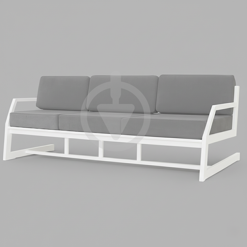 Диван металевий AVVS tech Атлас лофт велюр з підлокотниками 206 см Світло-сірий/Білий (30222839) - фото 1 Диван металевий AVVS tech Атлас лофт велюр з підлокотниками 206 см Світло-сірий/Білий (30222839) - фото 1