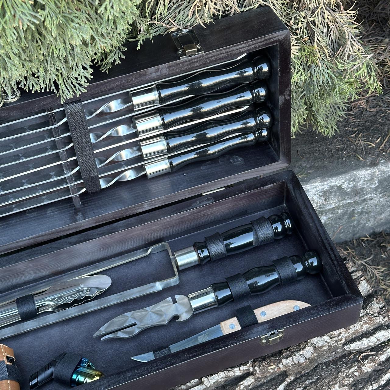 Набор подарочный для барбекю Mzavod Охотник Черный (27728821) - фото 6 Набор подарочный для барбекю Mzavod Охотник Черный (27728821) - фото 6