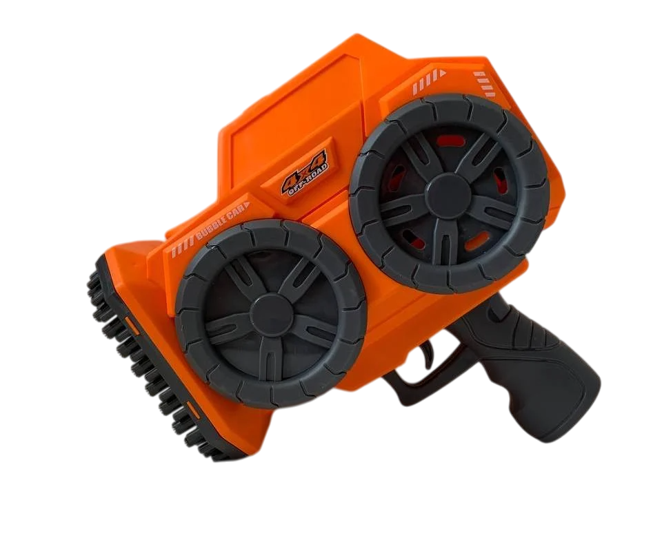 Пістолет мильних бульбашок off-road bubblecar 139 отворів Жовтогарячий